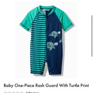 Tommy Bahama Kids Swim One Piece in Green and Blue